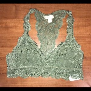 Francesca’s Olive Green Lace Bralette